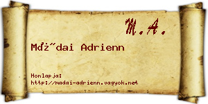 Mádai Adrienn névjegykártya