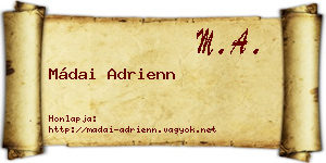 Mádai Adrienn névjegykártya